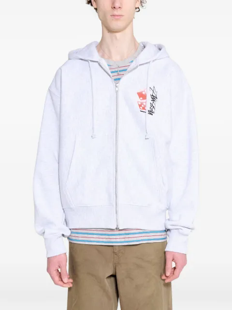 Stüssy Tall Dice full-zip hoodie Grey 19751870062