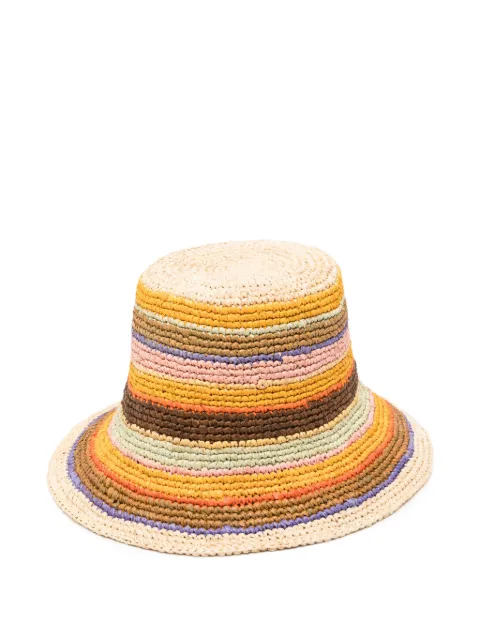 ZIMMERMANN stripe-pattern bucket hat Neutrals 8302XS26A2
