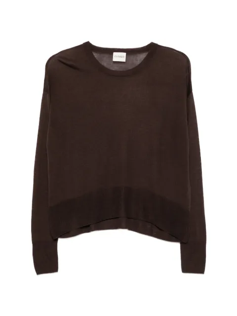 Closed fine-knit long-sleeve sweater Brown C9680592422