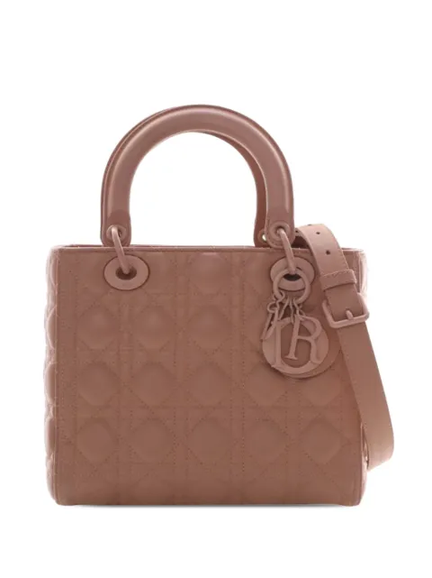 Christian Dior Pre-Owned 2019 Medium Ultra Matte Calfskin Cannage Lady Dior satchel Brown TNG9R7XZJFTHBJUD