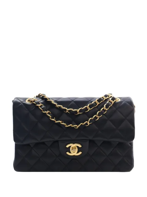 CHANEL Pre-Owned 2021-2026 Small Classic Lambskin Double Flap shoulder bag Black ONMBGJJMP21G8L1X