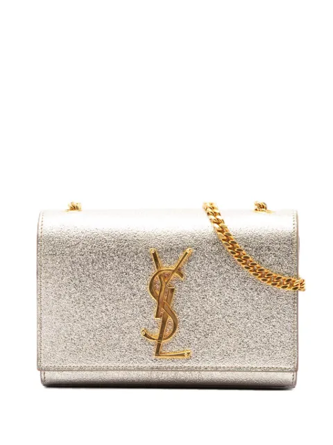 Saint Laurent Pre-Owned 2015 Small Metallic Calfskin Monogram Kate crossbody bag Gold L1V7IHI1XPUNE0JU