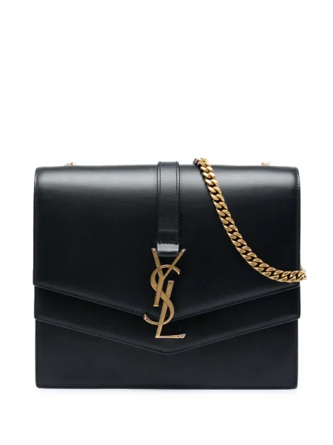 Saint Laurent Pre-Owned 2018 Medium Leather Monogram Sulpice crossbody bag Black 14QV04SYUQZCF48N