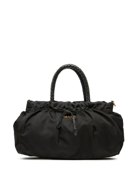 Prada Pre-Owned 2000-2013 Tessuto Bow satchel Black XJICIGQXN7WHN7R1