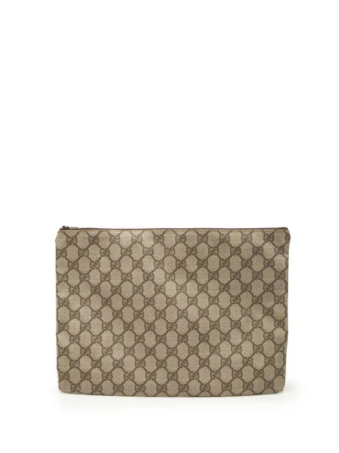 Gucci Pre-Owned 20th Century GG Supreme clutch bag Neutrals SRB8D51GJK7W5EVM