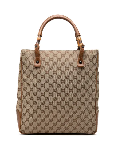 Gucci Pre-Owned 2000-2015 GG Canvas Bamboo tote bag Neutrals PFPB73VIOUGEF0CP