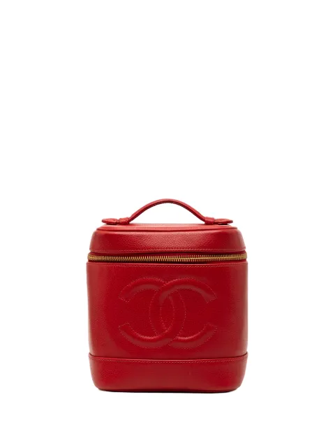 CHANEL Pre-Owned 1994-1996 CC Caviar vanity bag Red P3NFFQQPMPCCCIBT