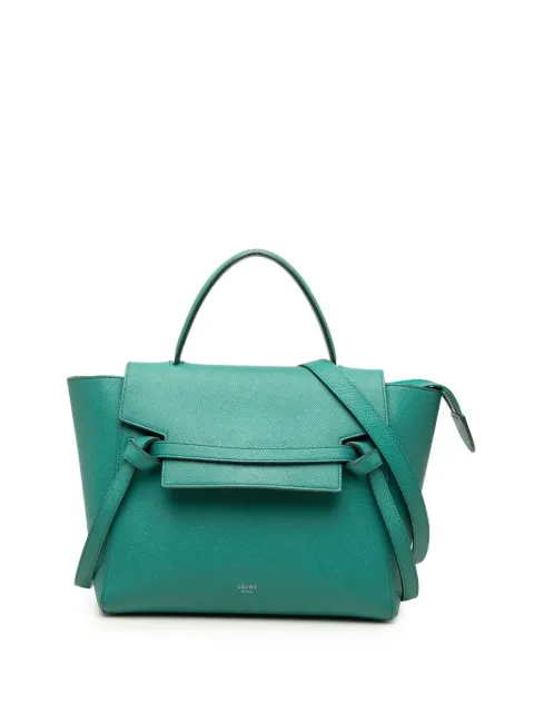 Celine Pre-Owned 2016 Micro Grained Calfskin Belt Bag satchel Green FVXZO4H6DV1M2PXS