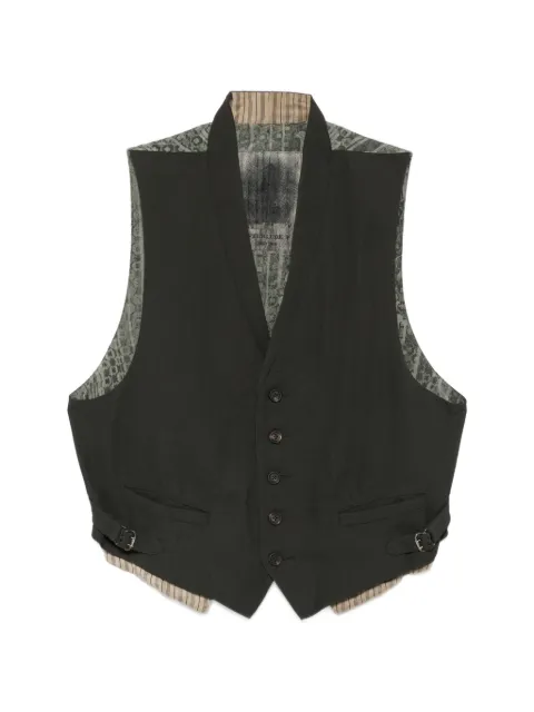 Ziggy Chen patterned-back waistcoat Green 0M2620103
