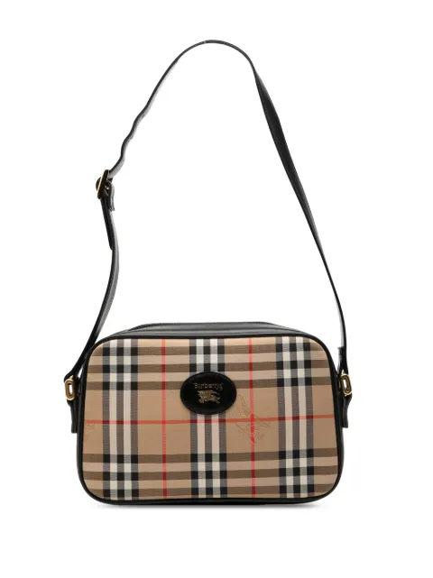 Burberry Pre-Owned 20th Century Haymarket Check Canvas Camera Bag shoulder bag Black 6OVQRCYXUOCETX3G