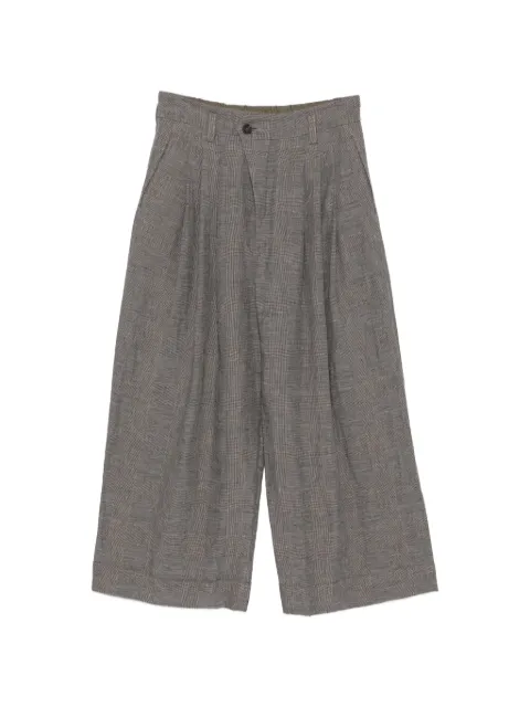 Ziggy Chen check-pattern trousers Grey 0M2620517