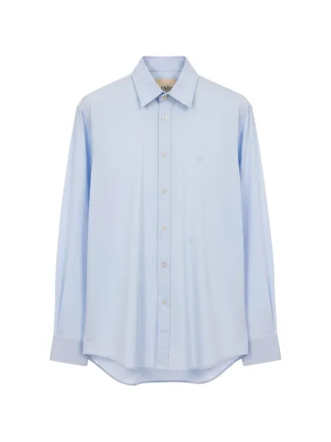 Valentino Garavani embroidered-logo long-sleeve shirt Blue VABS81BHU