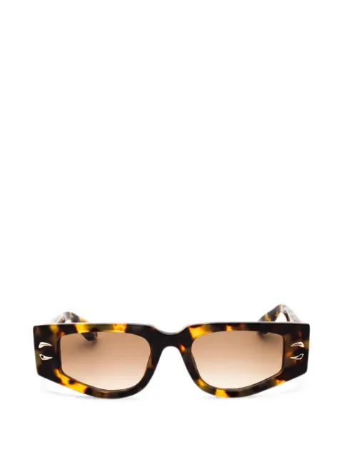 Roberto Cavalli tortoiseshell-effect rectangle-frame sunglasses Brown SRC057M0777