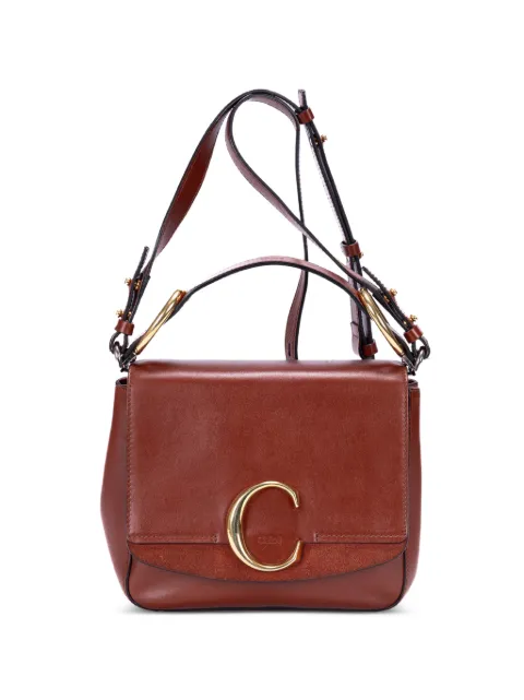 Chloé Pre-Owned C logo shoulder bag Brown 0419566505