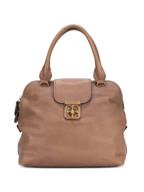 Chloé Pre-Owned Elsie turn-lock tote bag Neutrals 021050