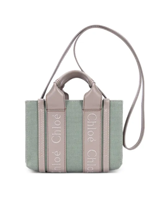 Chloé Pre-Owned Woody tote bag Green 01237565