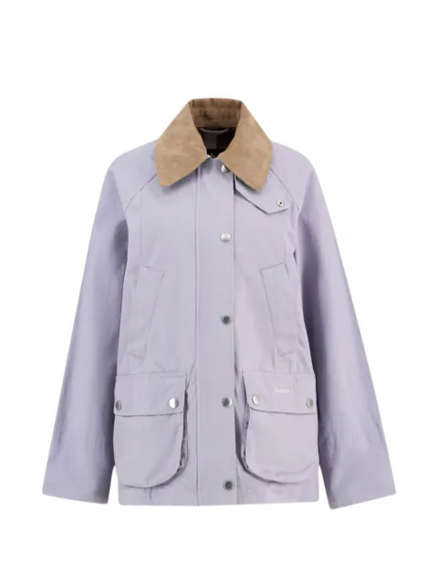 Barbour Beadnell corduroy-collar jacket Purple LCA0379