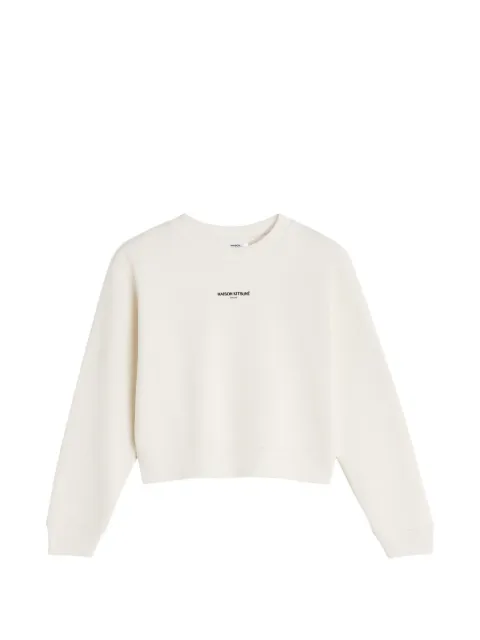 Maison Kitsuné logo-print sweatshirt Neutrals MRWJS09KM0341