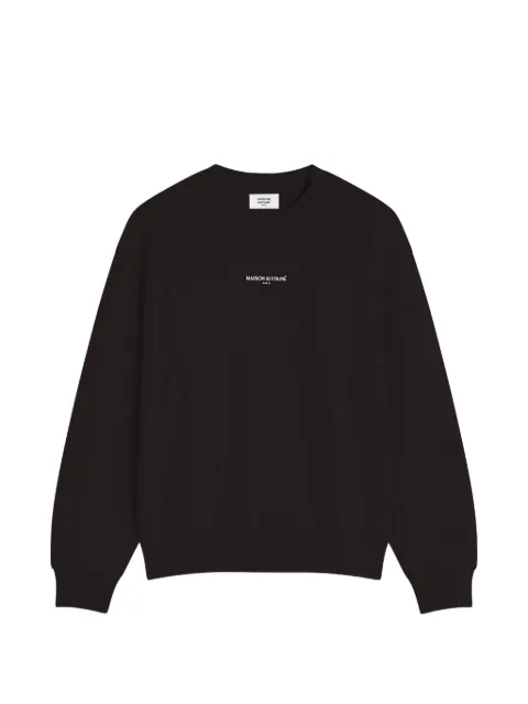 Maison Kitsuné logo-print cotton sweatshirt Black MRMJS10KM0341