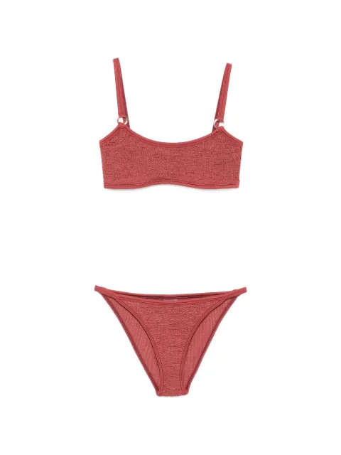 Hunza G Iris ring-detail bikini Red IRISBIKINIMETALLICCRINKLE