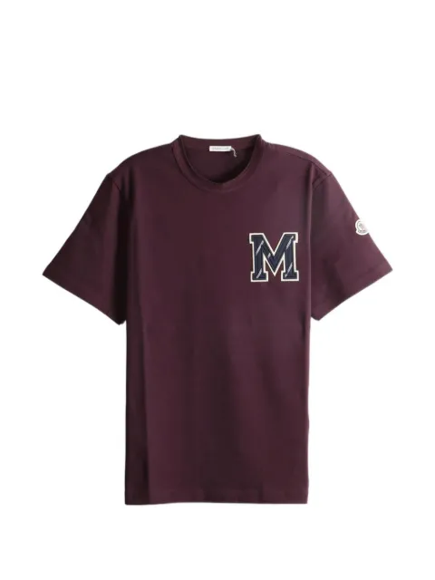 Moncler cotton jersey monogram T-shirt Purple L20918C0001289AUG