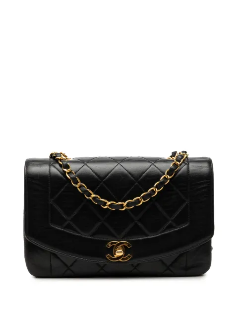 CHANEL Pre-Owned 1991-1994 Small Lambskin Diana Flap crossbody bag Black GHZFVRKE7UKMDTUS