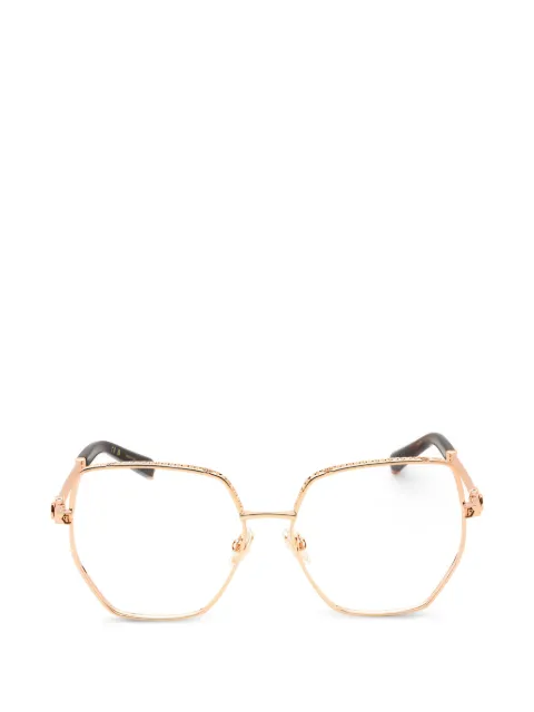 Philipp Plein Eyewear geometric-frame glasses Gold VPP054S08FC