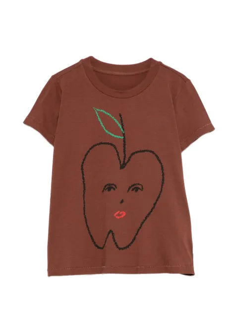 MM6 Maison Margiela apple-print T-shirt Brown S52GC0366M20048