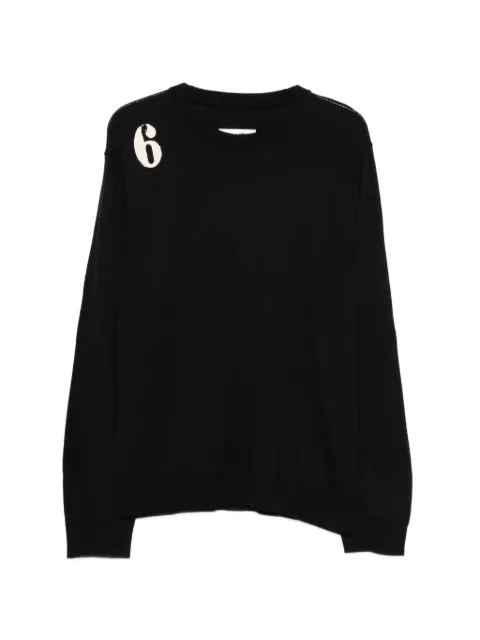 MM6 Maison Margiela Number 6 print sweater Black SH0HL0052M13284