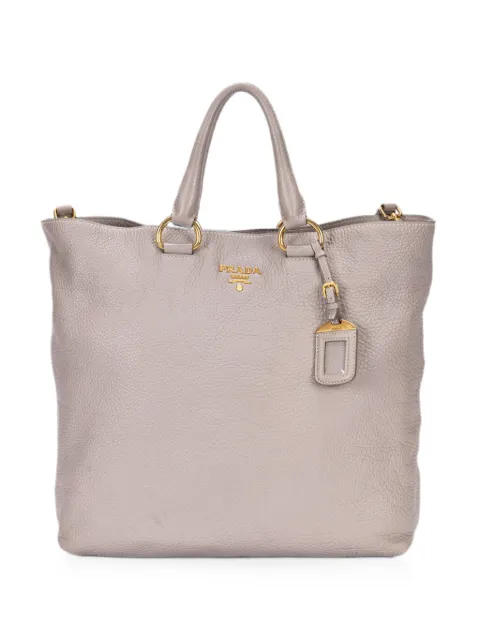 Prada Pre-Owned Vitello Daino Shopping tote bag Grey 102