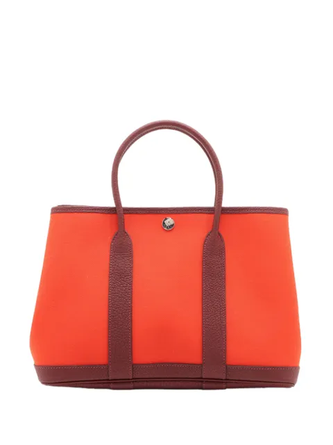 Hermès Pre-Owned 2021 Toile and Negonda Garden Party 30 tote bag Orange UCHZFJ19PXQ2RHBS