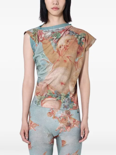 Vivienne Westwood artistic-print sleeveless top Blue 1504000AJ00BK