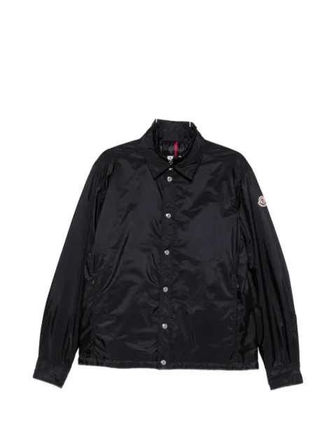 Moncler logo-patch zip-up jacket Blue L20911G00020539ZD