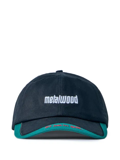 Metalwood Studio logo-embroidered contrast-trim cap Black 26SS0104BLK