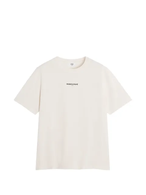 Maison Kitsuné logo-print T-shirt Neutrals MRMJT33KJ7025