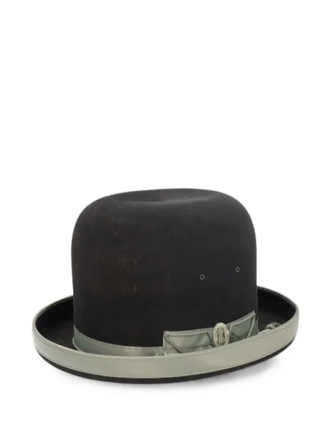 Vintage buckled bowler hat Black W27526139