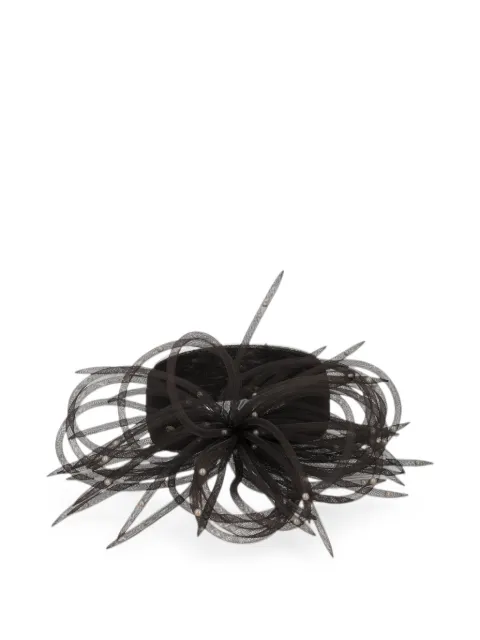 Vintage bead-embellished mesh headband Black W27526156