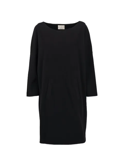 Agnona Vintage boat-neck pocket dress Black CVM262263