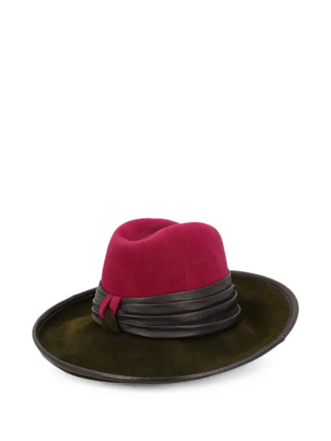 MARZI decorative-belt fedora hat Red W27526149