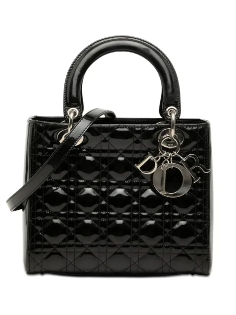 Christian Dior Pre-Owned 2009 Medium Patent Cannage Lady Dior satchel Black 5Q7WRBYBJJPE5UAY