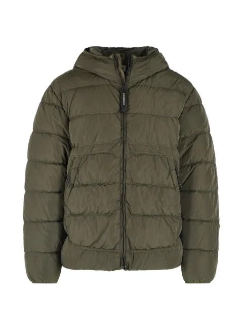C.P. Company Chrome-R Goggle hooded down jacket Green 21CMOW011A005904G683