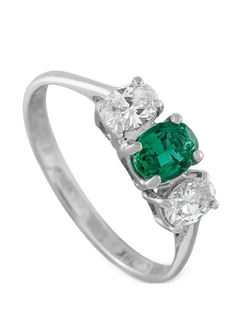 LB Exclusive emerald lab-grown diamond ring Silver MF12062226