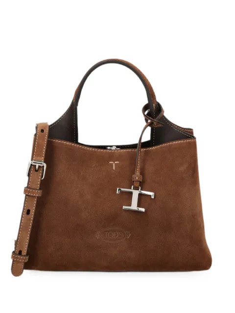 Tod's T Timeless suede tote bag Brown XBWAPAU9200XBL