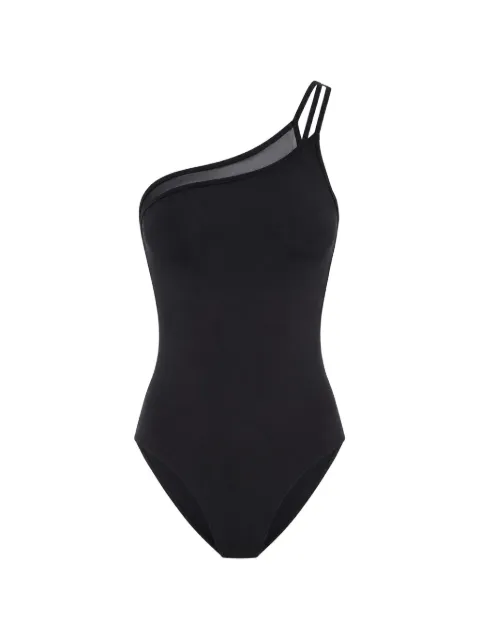 Gottex one-shoulder mesh-panel swimsuit Black 24BP051001