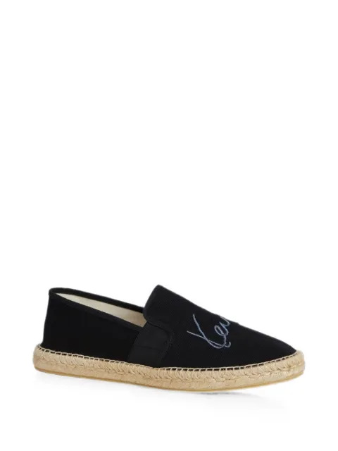 Kenzo logo-embroidered espadrilles Black FG65ES052F56