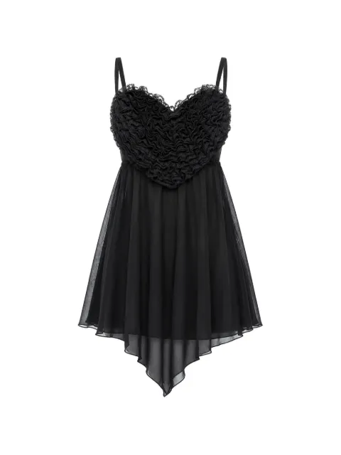 DSQUARED2 ruffled sweetheart-neck mini dress Black S75CV0743S76470