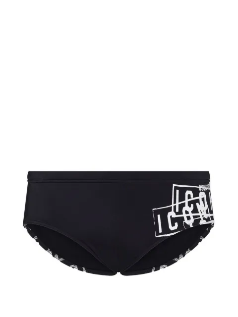 DSQUARED2 Icon logo-print swim briefs Black D7B2E5390ISA01