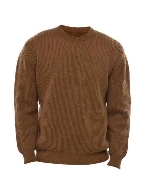 Paolo Pecora ribbed-knit wool sweater Brown 24IC1M0A076F0042262