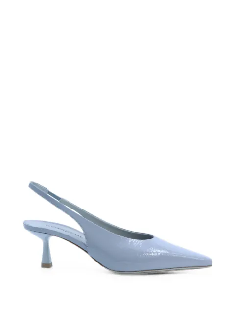 Notabene Emmely patent-leather slingback pumps Blue EMMELY