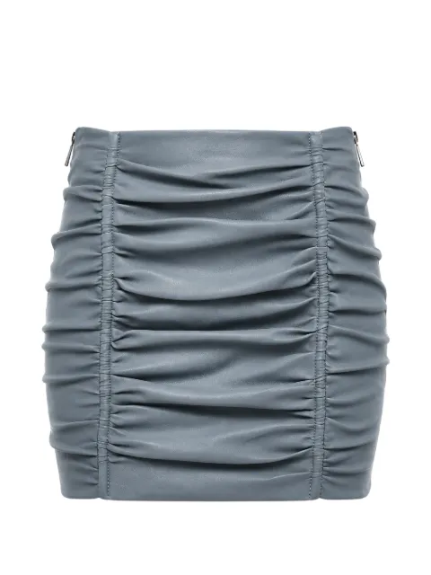 DSQUARED2 ruched leather skirt Blue S72MA0882SY1566